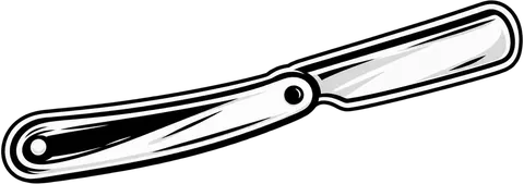 Ilustração de navalha aberta